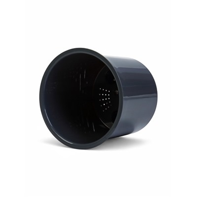 Кашпо для цветов Desert, 2.3 л, d=15.7 см, h=15.2 см, пластиковое, со вставкой, серое