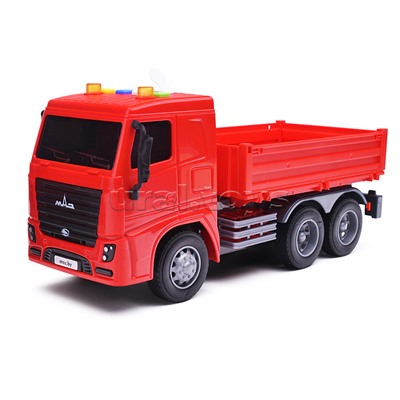 МАЗ, автомобиль бортовой с прицепом инерционный (со светом и звуком) (в коробке)