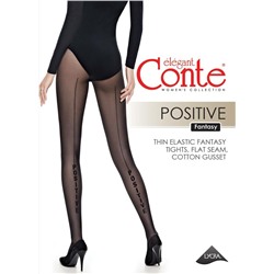 Колготки женские CONTE POSITIVE Колготки с имитацией шва сади и надписью