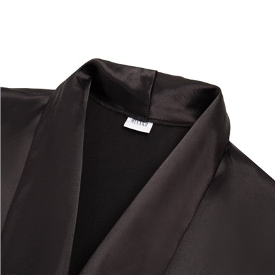 Халат домашний женский MINAKU: Light touch, чёрный, размер 44