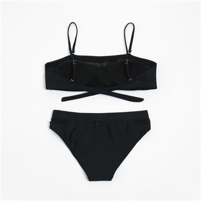 Купальник женский раздельный с лифом бандо MINAKU цвет чёрный, размер 44