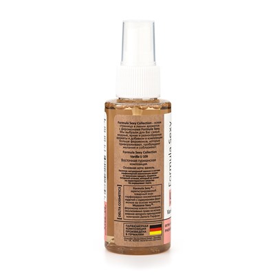 Мист парфюмированный спрей с феромонами для тела Formula Sexy Vanilla U109, 100 мл (по мотивам Vanilla Blend Zielinski & Rozen)