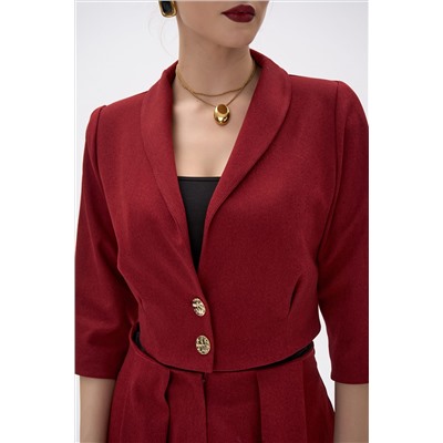 Короткий пиджак Джуди (бордовый)