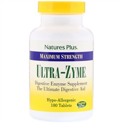 Nature's Plus, Ultra-Zyme, добавка с максимальной силой действия, 180 таблеток