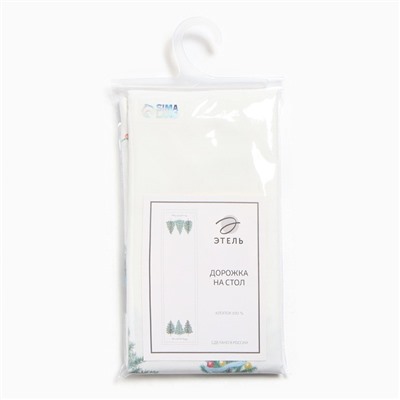 Дорожка новогодняя на стол «Этель» «Сказочный лес» 40×147 ± 5 см, 100% хл, саржа 190 г/м²