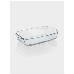 Форма для выпечки и запекания Paşabahçe Borcam, 2.7 л, 33.6×19×7 см, прямоугольная, жаропрочное стекло, прозрачная