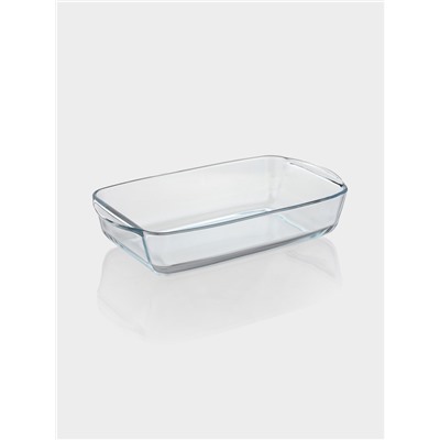 Форма для выпечки и запекания Paşabahçe Borcam, 2.7 л, 33.6×19×7 см, прямоугольная, жаропрочное стекло, прозрачная