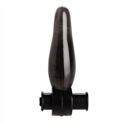 Дымчатая анальная мини-пробка с вибропулей Vibrating Bum Tickler Mini Anal Plug - 6,3 см.