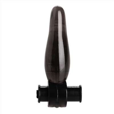 Дымчатая анальная мини-пробка с вибропулей Vibrating Bum Tickler Mini Anal Plug - 6,3 см.
