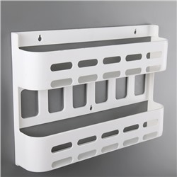 Органайзер навесной для специй IDEA, 38×7.5×27 см, пластик, белый