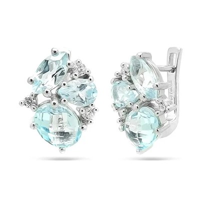 Серьги из серебра топаз, Элиан