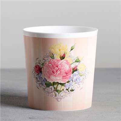 Кашпо для цветов «Винтаж», 1.6 л, d=14 см, h=14 см, пластиковое