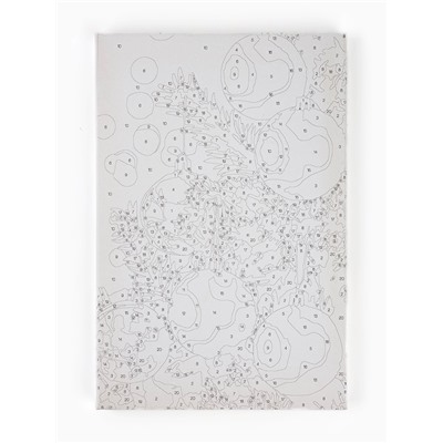 Картина по номерам на новый год на холсте с подрамником и поталью «Ёлочные украшения», 20×30 см