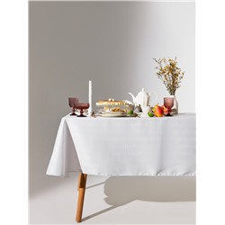 Скатерть «Этель» Shine, овал, 150×220±3 см, 192 г/м², хлопок с ВГМО, белая