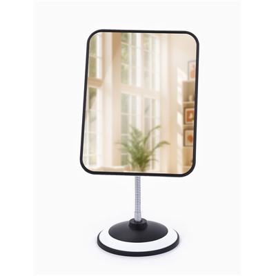 УЦЕНКА Зеркало настольное 14.5×19.5/15×30 см, белое, чёрное