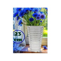 Ваза для цветов квадратная 23 см, стеклянная HY002086