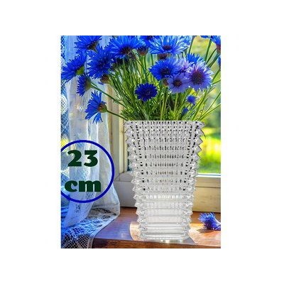 Ваза для цветов квадратная 23 см, стеклянная HY002086