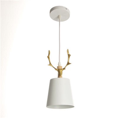 Светильник BayerLux «Олень» 1хE27 40 Вт белый-золото 13×13×100 см
