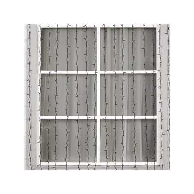 Гирлянда «Занавес» 2×3 м, IP44, УМС, тёмная нить, 760 LED, свечение белое, 220 В