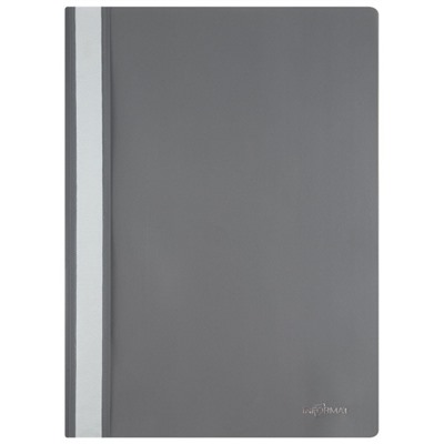 Скоросшиватель А4 пластиковый  серый 0,18мм 4018 inФОРМАТ