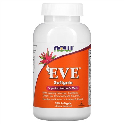 Now Foods, EVE, превосходные мультивитамины для женщин, 180 капсул