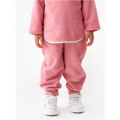 Брюки флисовые детские MINAKU: Fleece Soft, розовые, рост 98 см
