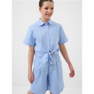 Комплект текстильный для девочек: рубашка, шорты