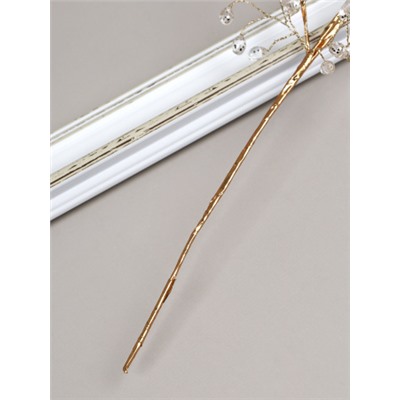 Ветка декоративная стеклярус 41 см / CW0427-15 /уп 720/ 41 камень