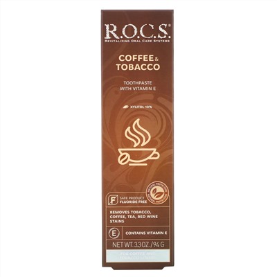 R.O.C.S., зубная паста для удаления следов кофе и табака, 94 г (3,3 унции)