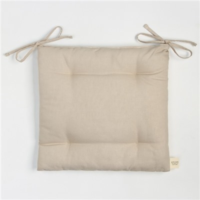 Подушка на стул «Этель» Calm, 42×42 см, бежевая