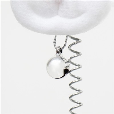 Дразнилка для кошек новогодняя «Белый олень», 24 см, на присоске