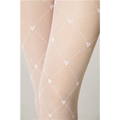 CONTE Колготки с геометрическим рисунком в сердечки ALICE CONTE ELEGANT, 1234311