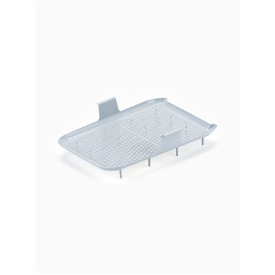 Туалет для кошек «Марсель», 50×34.5×12 с, глубокий, с сеткой, полипропилен, светло-серый