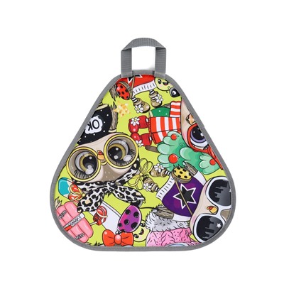 Ледянка мягкая Sova, треугольная, d=41 см, толщина 1.2 см, цвет лимонный, рисунок МИКС