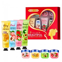 Подарочный набор кремов для рук и бальзамов для губ Queen Highness 8 в 1