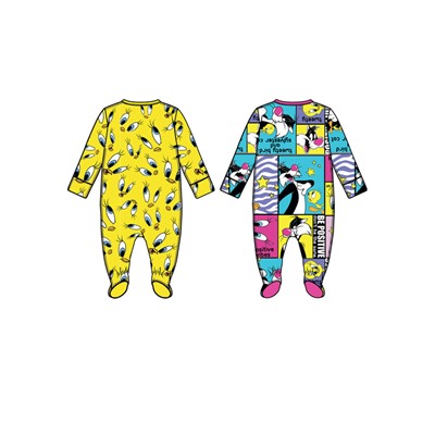 Комбинезон детский трикотажный для девочек, 2 шт в комплекте