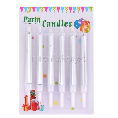 Набор свечей праздничных "Серебряный стиль"