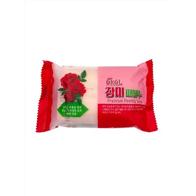 EKEL - МЫЛО ОТШЕЛУШИВАЮЩЕЕ С ЭКСТРАКТОМ РОЗЫ PEELING SOAP ROSE, 150 ГР