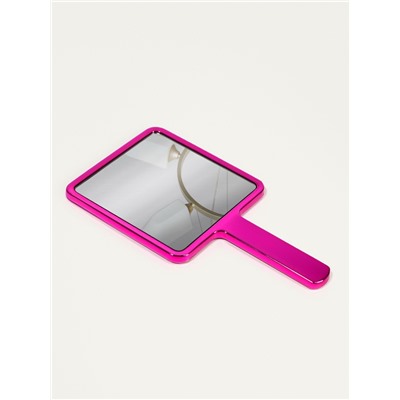 Зеркало с ручкой, 16×9 см, розовое