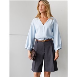 Шорты-бермуды из премиальной костюмной ткани с добавлением лиоцелла