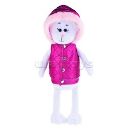 Зайка Зефирка, в жилетке, 25см