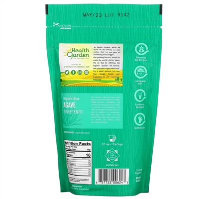 Health Garden, Organic Blue Agave Sweetener, 12 oz (341 g)