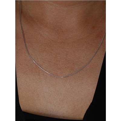 Цепь из серебра родированная - Снейк, 45 см 1808R015L45