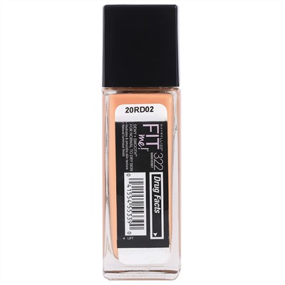 Maybelline, Fit Me, увлажняющая и выравнивающая тональная основа, оттенок 322 «Теплый медовый», 30 мл