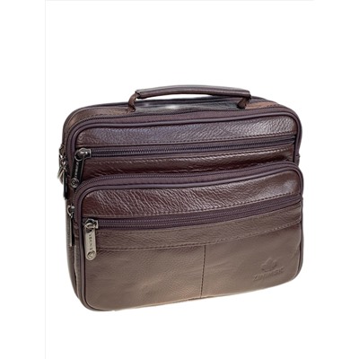 Сумка мужская из натуральной кожи, цвет коричневый