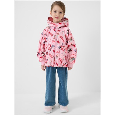 Куртка текстильная с полиуретановым покрытием для девочек (ветровка)