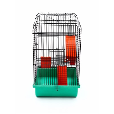 Клетка для грызунов «Мини», 29×25×40 см, трехъярусная, цвет микс