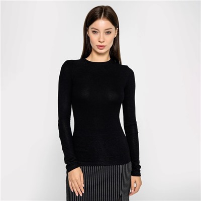 Лонгслив женский Mark Formelle, чёрный, размер 44