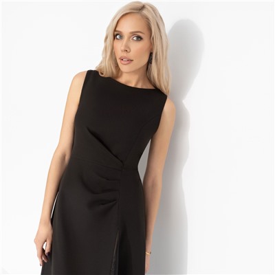 Платье со сборкой, Плавный силуэт