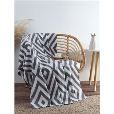 Плед флисовый «Экономь и Я. Ромбы серые», 150×130 см, плотность 160 г/м²